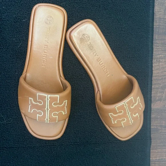 Tory Burch Brown Slide Sandals - Picture 2 of 5